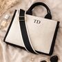 Personalised Sorrento Canvas Structured Tote Cross Body Bag, thumbnail 2 of 6