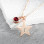 Personalised Rose Gold Star Birthstone Crystal Necklace, thumbnail 1 of 12