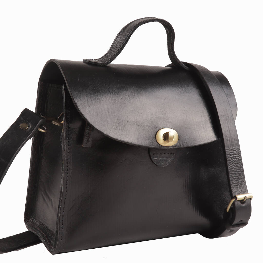 Leather Handheld Handbag Vicky By Ismad London | notonthehighstreet.com