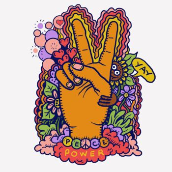 Peace, Power And Love Graphic Design T Shirt, 2 of 3