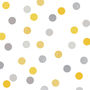 Yellow And Grey Polka Dot Wall Stickers, thumbnail 2 of 6