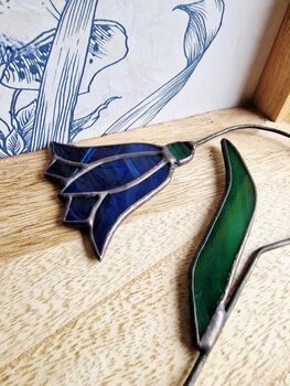 Woodland Bluebells Glass Flowers, 3 of 6