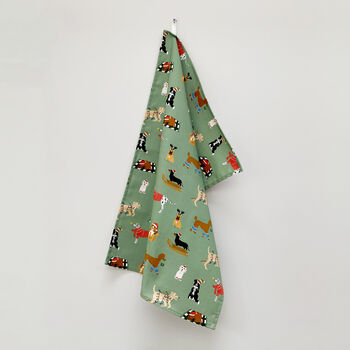 Christmas Dogs Christmas Tea Towel, 4 of 4