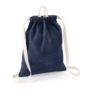 Personalised Cotton Denim Drawstring Bag Backpack, thumbnail 3 of 10