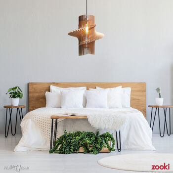 Zooki 16 'Skadi' Wooden Pendant Light, 8 of 9