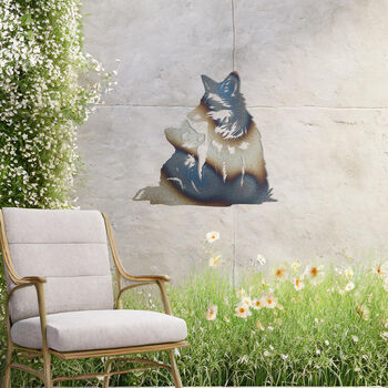 Fox And Cub Metal Wall Art For Garden And Home Decor Gift, 9 of 10