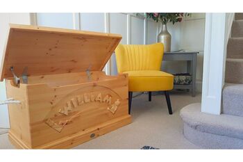 Solid Pine British Made Personalised Toy Box, 12 of 12