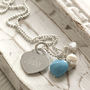 Personalised Turquoise Vintage Heart Necklace, thumbnail 1 of 6
