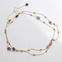 Sterling Silver Gold Plated Rainbow Tourmaline Necklace, thumbnail 1 of 5