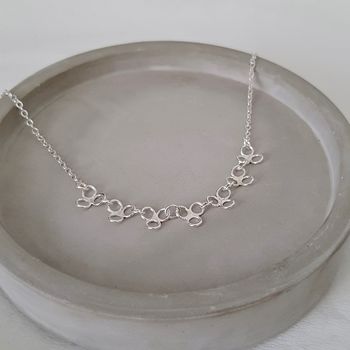 Sterling Silver Petal Necklace, 4 of 6