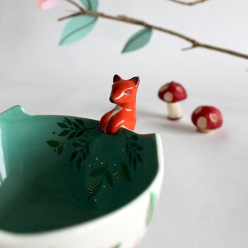 Porcelain Fox Decorative Bowl, 3 of 8