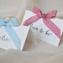 Pink And Blue Baby Shower Place Cards X 10, thumbnail 1 of 8
