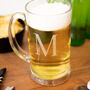 Personalised Initial Etched Glass Tankard, thumbnail 5 of 8