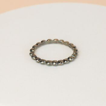 Simple Bumped Surface Grey Ring, 3 of 3