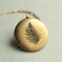 Personalised Engraved Fern Locket Necklace With Photos, thumbnail 10 of 12