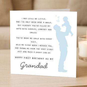 First Birthday As My Grandad Card, 2 of 7