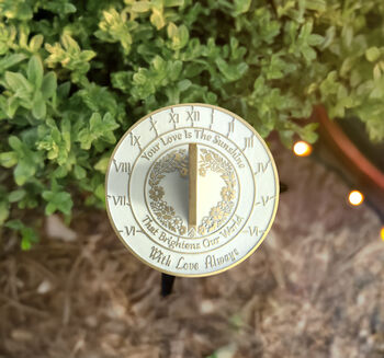 Personalised Mothers Day Gift Sundial Celebration Present, 3 of 5