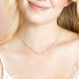Ombre Crystal Star Bar Necklace In Gold, thumbnail 5 of 9