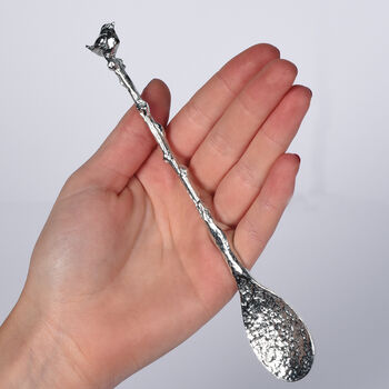 Wren Pewter Spoon With A Hook For A Jam Jar, Bird Gifts, 2 of 8