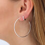 Sterling Silver Or Gold Plated Large Stud Hoop Earrings, thumbnail 1 of 6