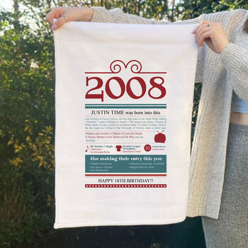 Personalised 18th Birthday Gift Microfibre Tea Towel, 9 of 9