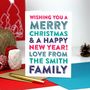 Merry Christmas Personalised Family Greetings Card, thumbnail 2 of 2