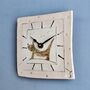 Ceramic Wall Clock Brown Dog, thumbnail 2 of 6