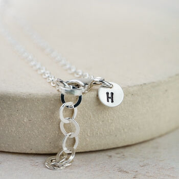 Sterling Silver Oval Charm Bracelet, 2 of 3