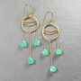 Amelia Earrings Chrysoprase And Gold, thumbnail 2 of 3