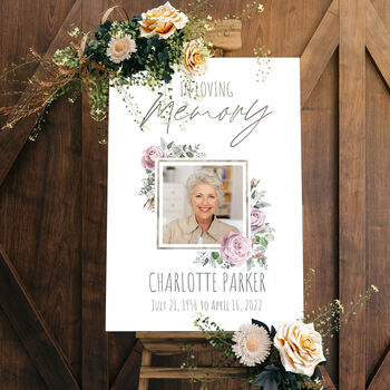 Celebration Of Life Personalised Photo Welcome Sign, 2 of 3