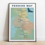 Pennine Way Map Art Print, thumbnail 5 of 9