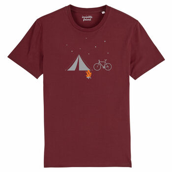 Bike And Tent Organic Cotton T Shirt, 5 of 6