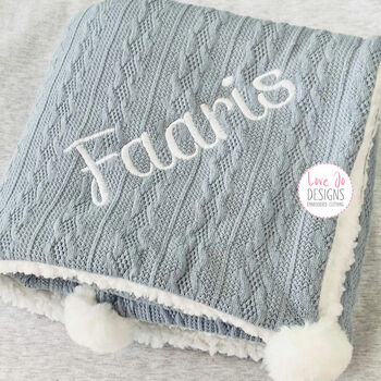 Personalised Knitted Baby Blanket, 11 of 11