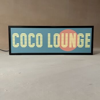 Personalised 1980s Miami Pastel Lightbox Sign, 5 of 7