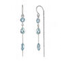 Azura Blue Topaz Sterling Silver Threader Earrings, thumbnail 5 of 8