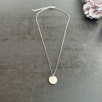 Silver Plated Mini Disc Necklace, 2 of 8