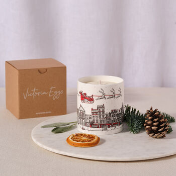 Santa's Sleigh Winter Forest Luxury Christmas Candle, 2 of 5