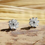 Sterling Silver Tiny Flower Studs, thumbnail 1 of 6