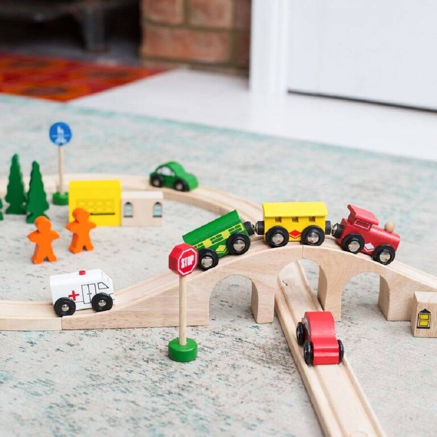 Large Wooden Train Set, 1 of 11