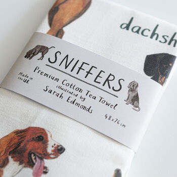 'Sniffers' Funny Dog Tea Towel, 2 of 4