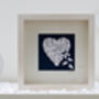 Personalised White 3D Butterfly Heart, Colour Choice, thumbnail 2 of 6