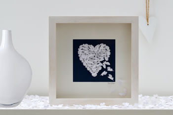 Personalised White 3D Butterfly Heart, Colour Choice, 2 of 6