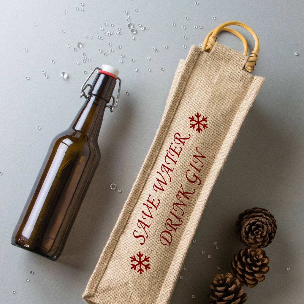 christmas double bottle bags