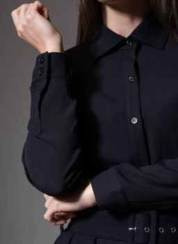 Andie Everyday Shirt Dress In Black, 3 of 4