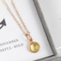18ct Rose Gold Vermeil Birthstone Gemstone Necklace, thumbnail 5 of 9
