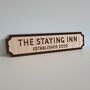 Personalised Oak Road Sign Style Plaque, thumbnail 1 of 8