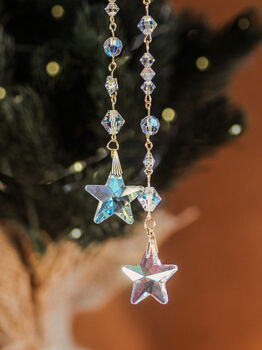 Christmas Hanger, Crystal Stars And Beads, 2 of 4