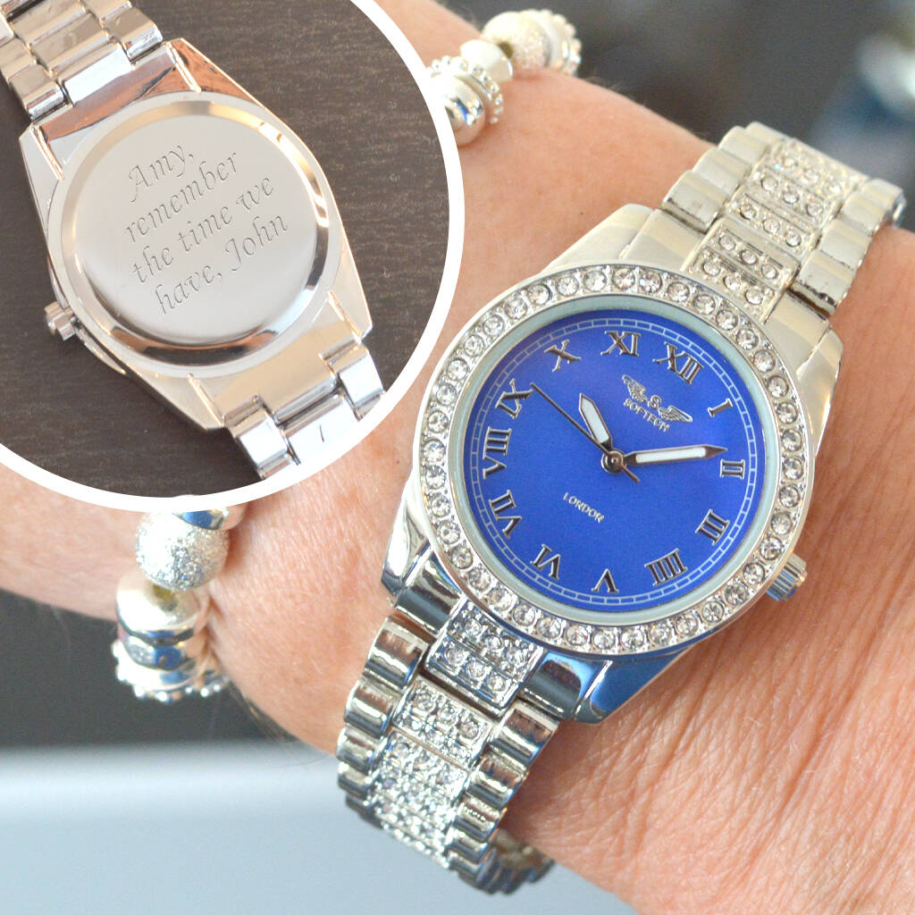Personalised Wrist Watch With Diamante Crystals, 1 of 4
