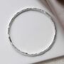 Sterling Silver Bark Bangle, thumbnail 7 of 8