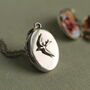 Personalised Sterling Silver Oval Swallow Locket Necklace, thumbnail 1 of 10